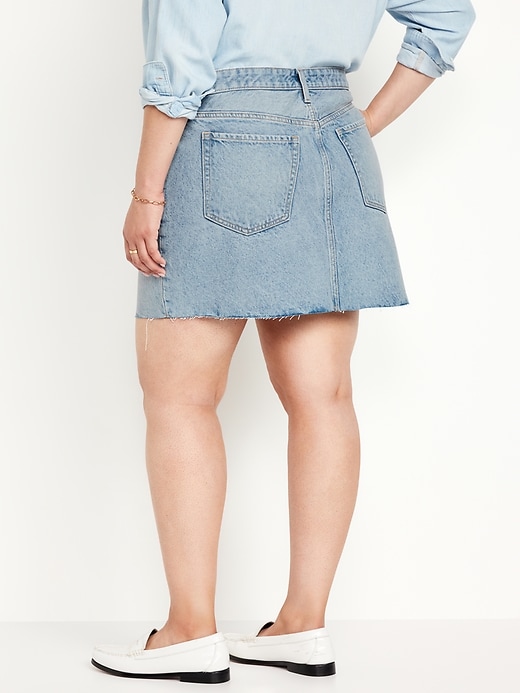 Image number 8 showing, Mid-Rise OG Straight Cut-Off Jean Mini Skirt
