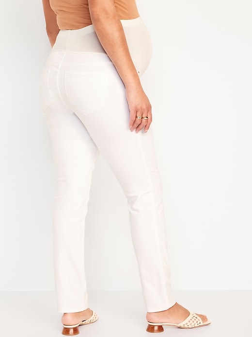 Image number 2 showing, Maternity Full-Panel Wow Straight Jeans