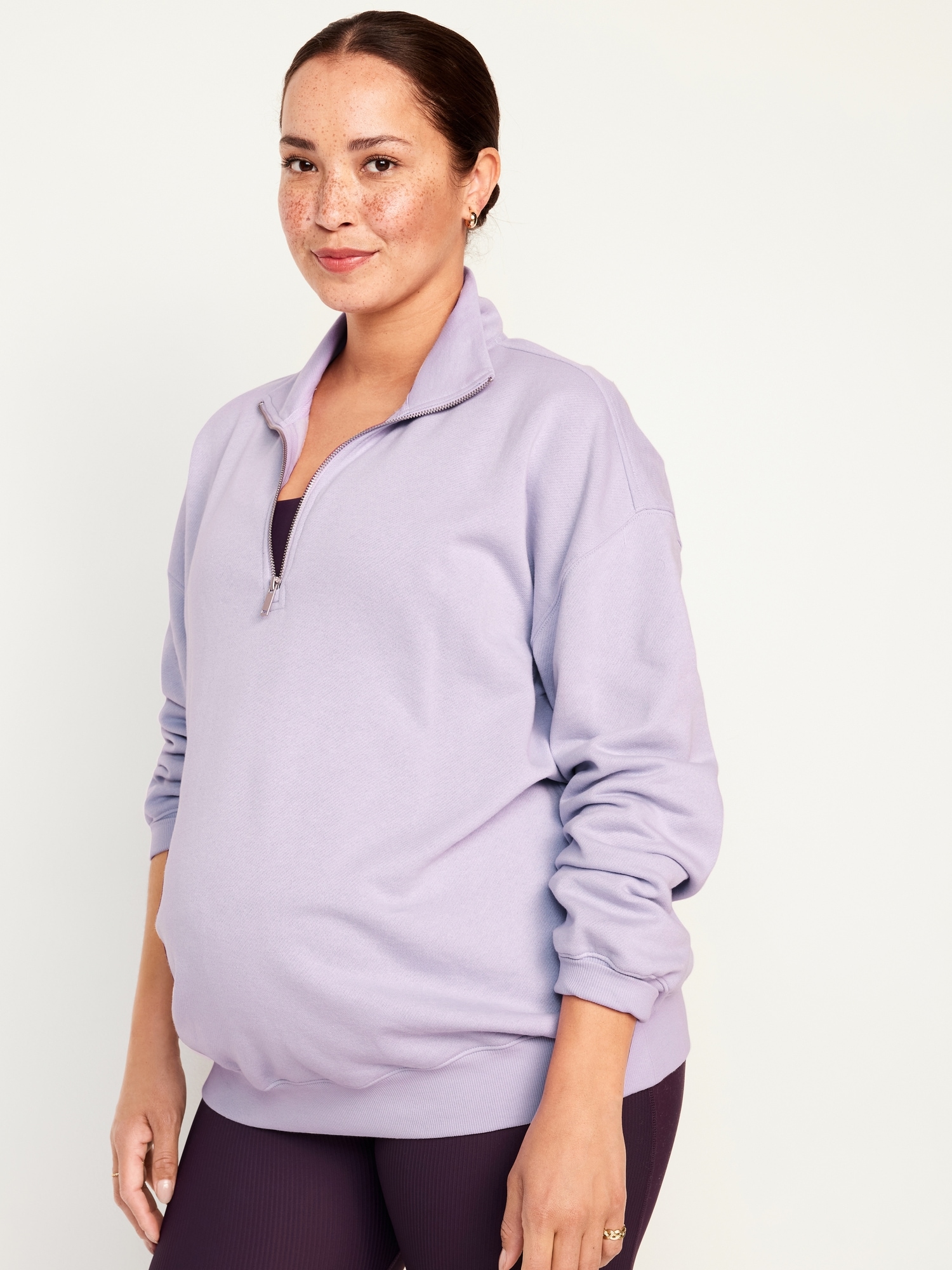 Maternity 1/2-Zip Pullover Tunic