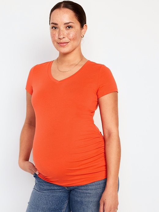 Image number 1 showing, Maternity V-Neck T-Shirt