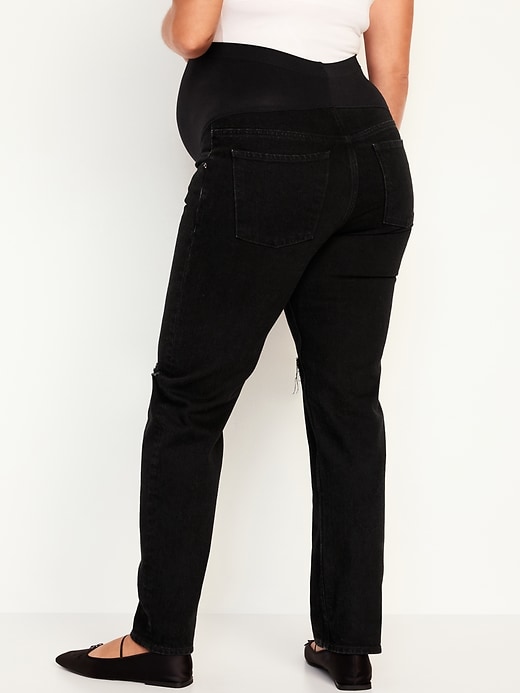 Image number 2 showing, Maternity Full Panel Boyfriend Straight Jeans