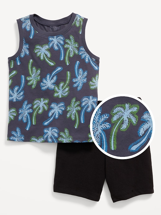 View large product image 1 of 3. Printed Tank Top and Shorts Set for Toddler Boys