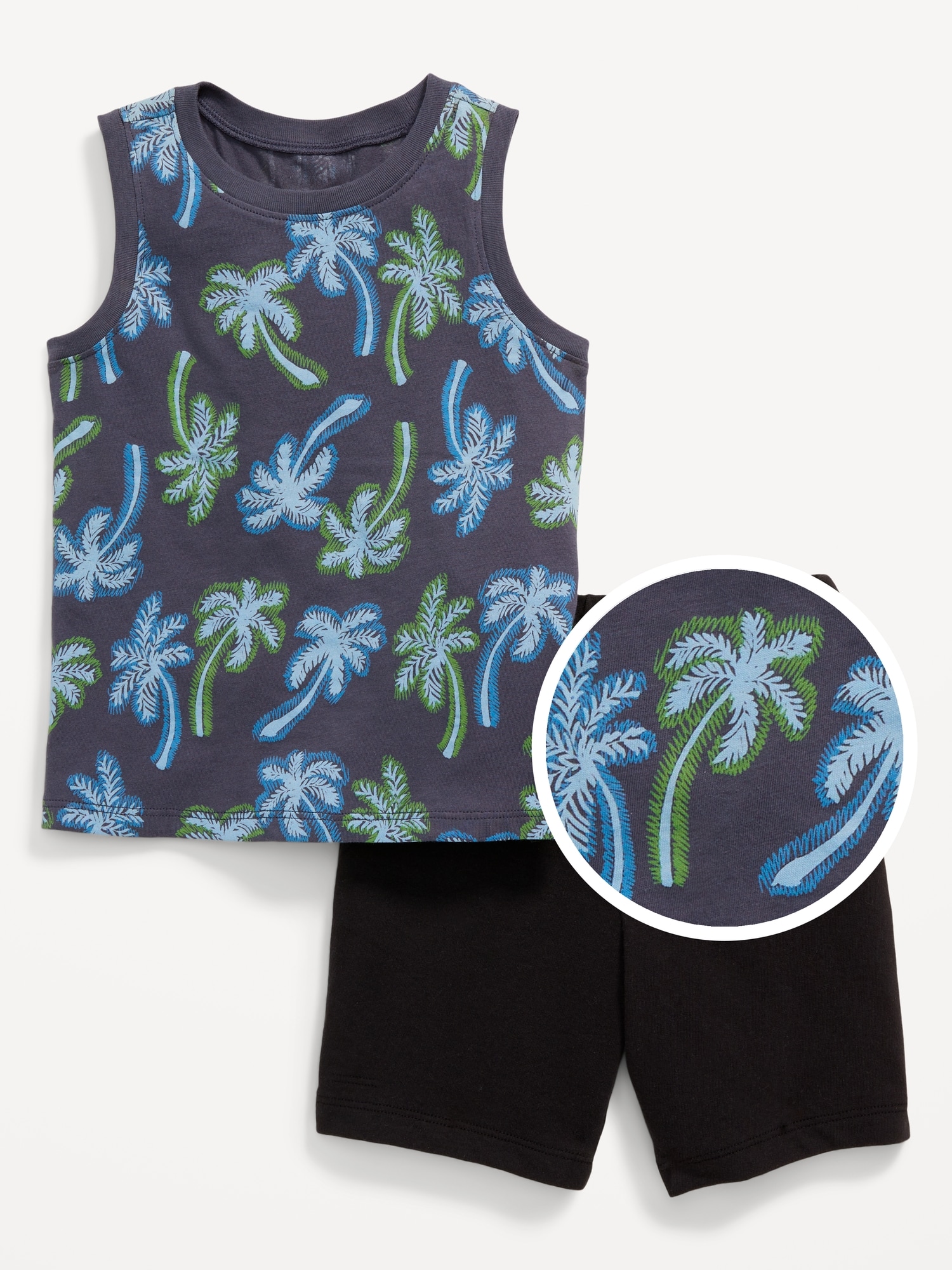 Printed Tank Top and Shorts Set for Toddler Boys
