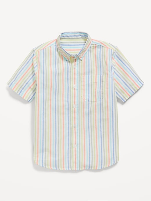 View large product image 1 of 1. Printed Short-Sleeve Oxford Shirt for Boys
