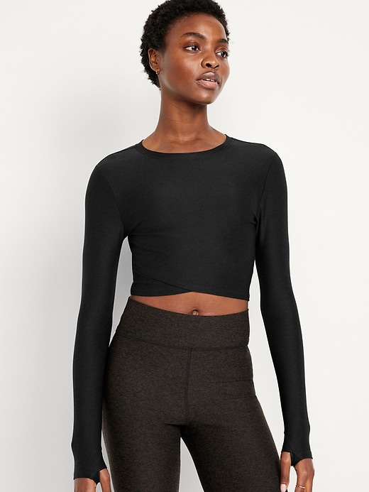 Image number 1 showing, Cloud+ Ultra-Crop Wrap-Front Top