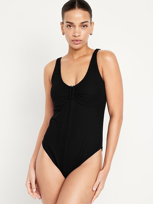 Image number 1 showing, Crochet One-Piece Swimsuit