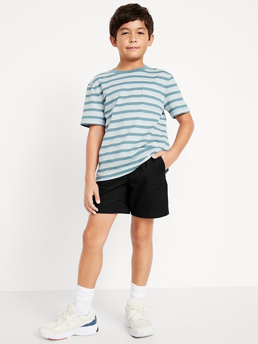 Twill Non-Stretch Jogger Shorts for Boys (Above Knee)