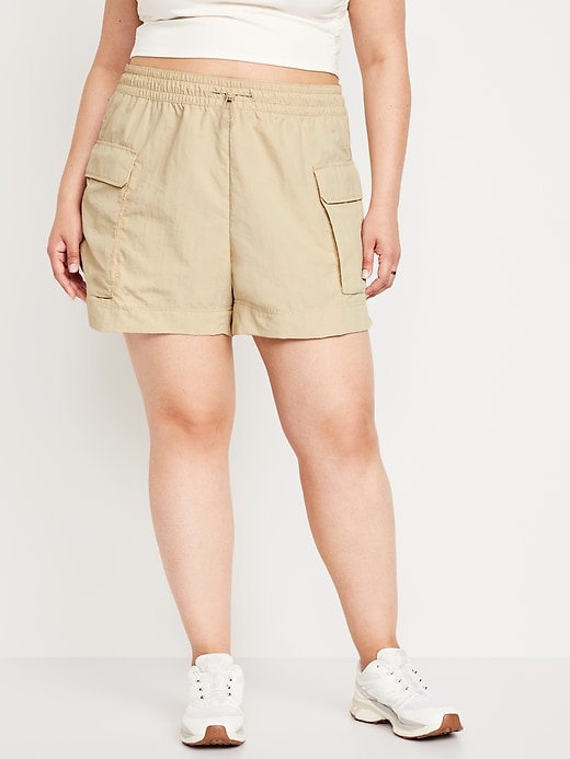 Image number 7 showing, High-Waisted Cargo Utility Shorts -- 5-inch inseam