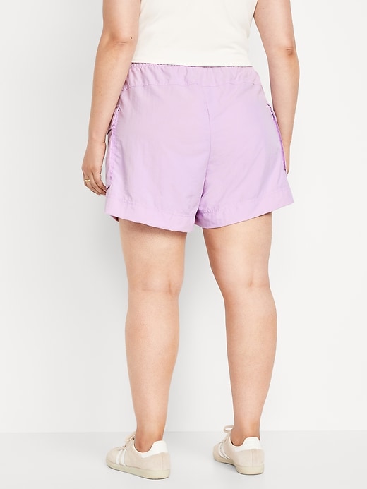 Image number 8 showing, High-Waisted Cargo Utility Shorts -- 5-inch inseam