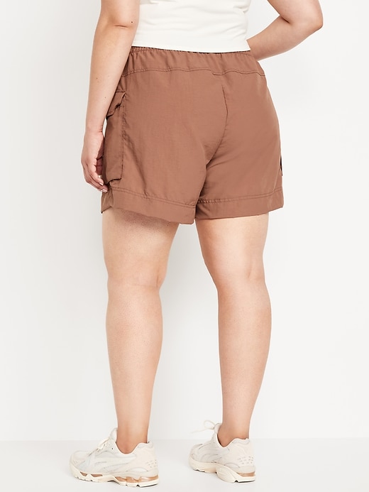 Image number 8 showing, High-Waisted Cargo Utility Shorts -- 5-inch inseam