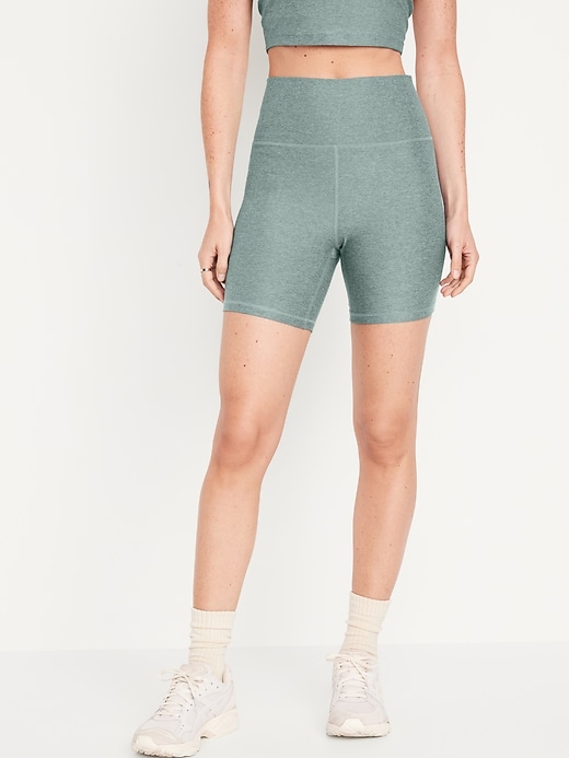 Image number 1 showing, Extra High-Waisted Cloud+ Biker Shorts -- 6-inch inseam