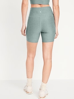 Extra High-Waisted PowerLite Lycra® ADAPTIV Biker Shorts for Women --  6-inch inseam, Old Navy in 2023