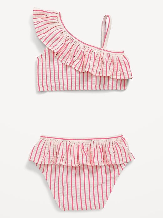 View large product image 2 of 2. One-Shoulder Printed Ruffle-Trim Swim Set for Baby