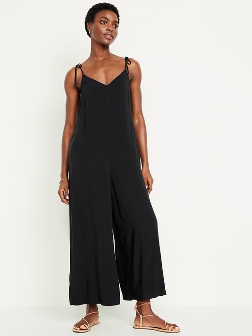 Image number 1 showing, Sleeveless Wide-Leg Jumpsuit