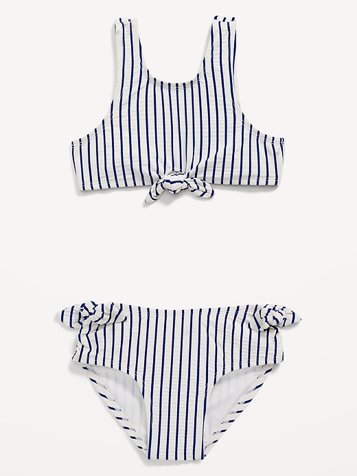 View large product image 1 of 2. Printed Tie-Front Bikini Swim Set for Toddler Girls