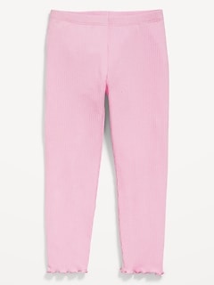 Rib-Knit Full-Length Leggings for Toddler Girls