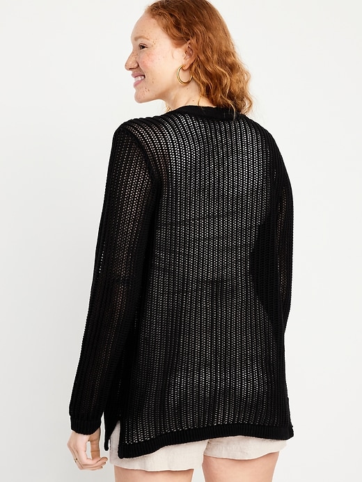 Image number 2 showing, Open-Front Longline Sweater