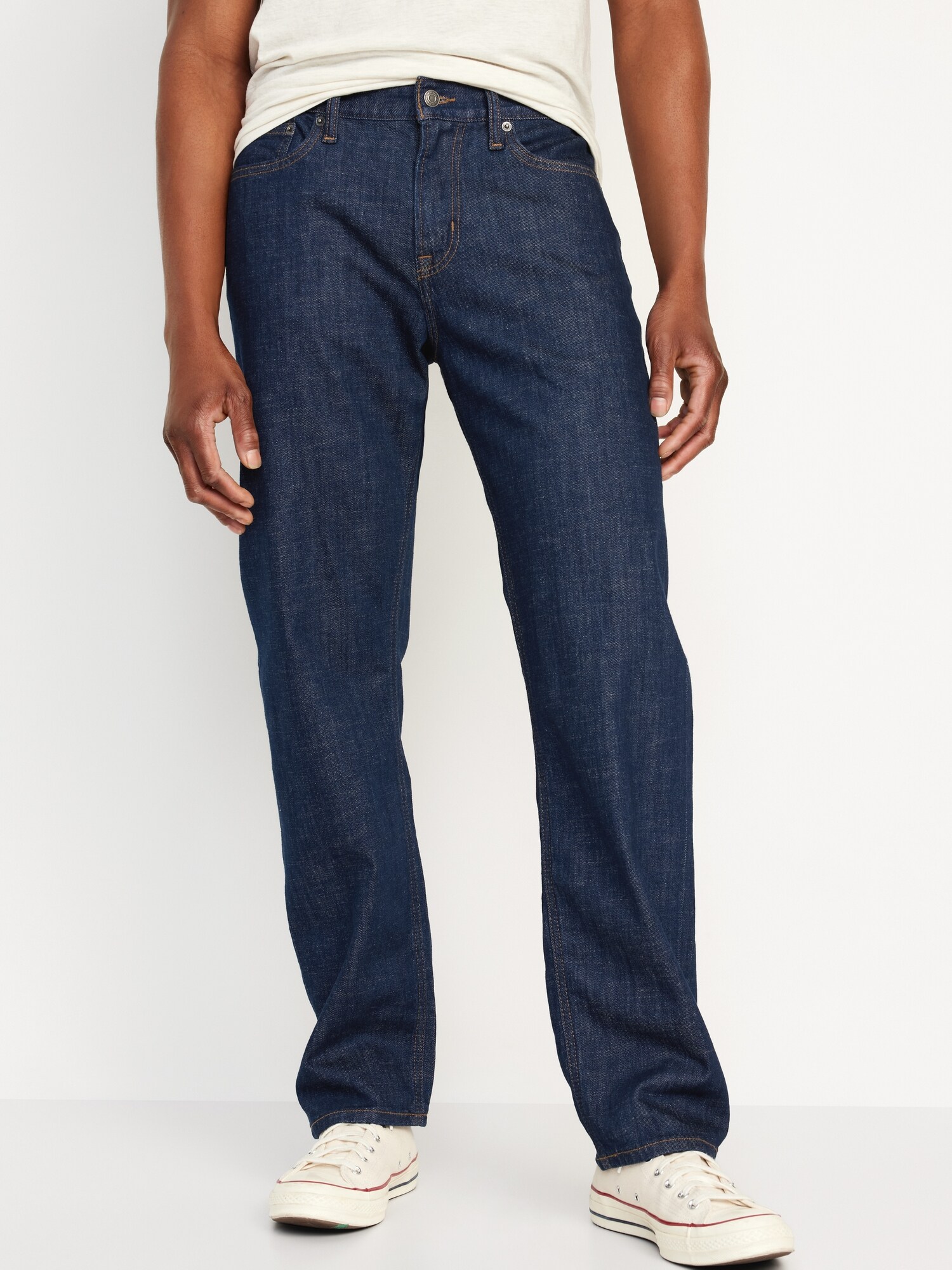 thumbnail image 2 of Men's Big & Tall Relaxed Fit Jeans - Comfortable Rinsed Wash Denim, Button Closure, 35" Inseam 2 of 6