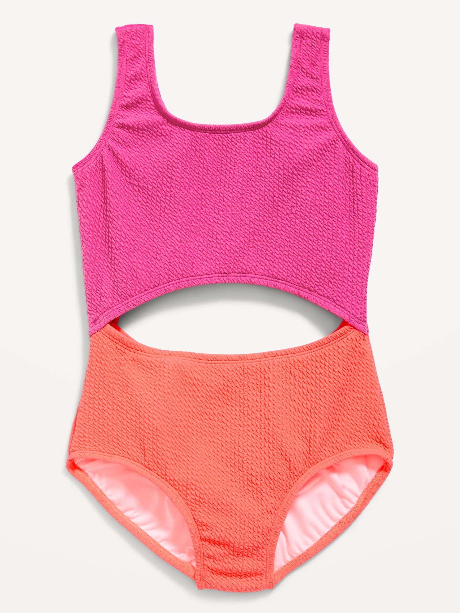 Color-Block Cutout One-Piece Swimsuit for Girls Hot Deal
