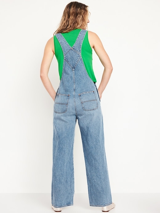 Image number 2 showing, Baggy Wide-Leg Jean Overalls