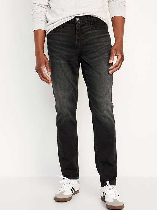 Athletic Taper 360° Tech Stretch Black Performance Jeans for Men | Old Navy