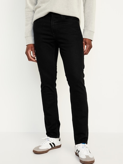 Image number 1 showing, Skinny Built-In Flex Black Jeans