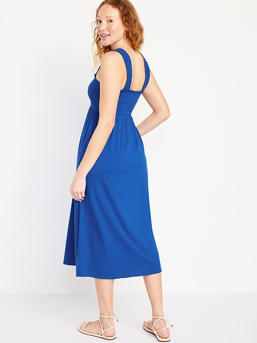 Image number 2 showing, Fit & Flare Smocked Midi Dress