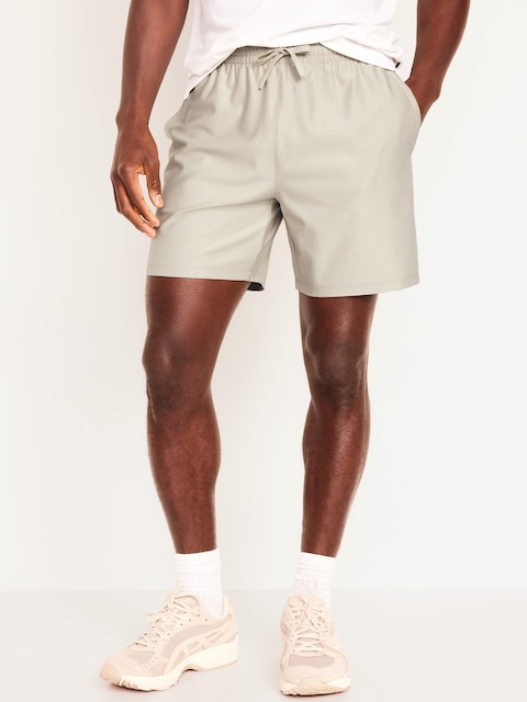Slim KnitTech Shorts -- 7-inch inseam - Cream