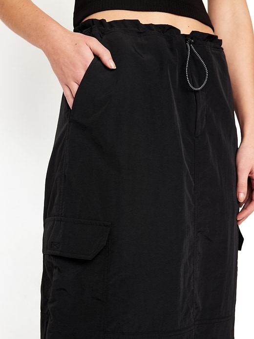 Image number 4 showing, High-Waisted Utility Midi Skirt