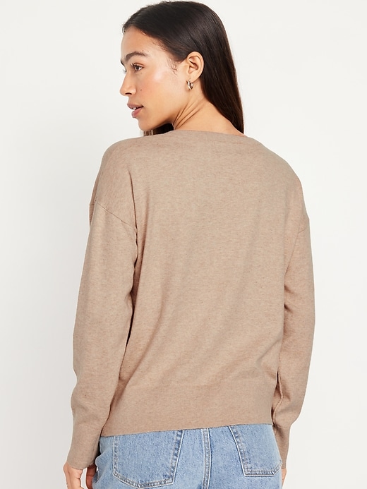 Image number 6 showing, SoSoft Lite Loose V-Neck Sweater