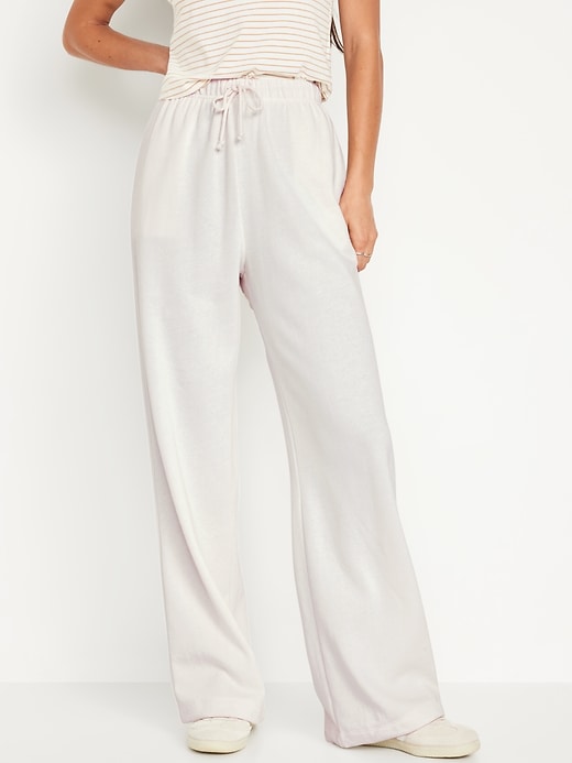 Image number 1 showing, Extra High-Waisted Fleece Pants