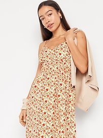 Waist-Defined Cami Midi Dress