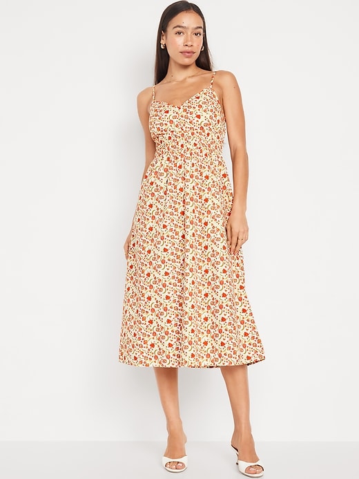 Image number 1 showing, Waist-Defined Cami Midi Dress