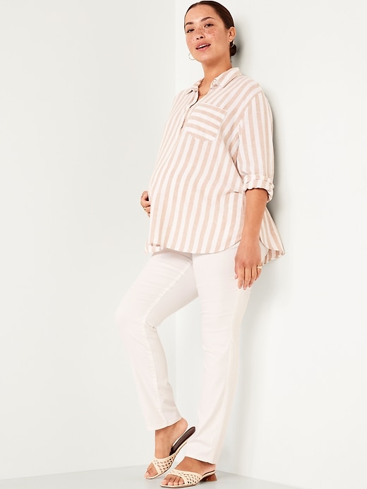 Image number 3 showing, Maternity Full-Panel Wow Straight Jeans