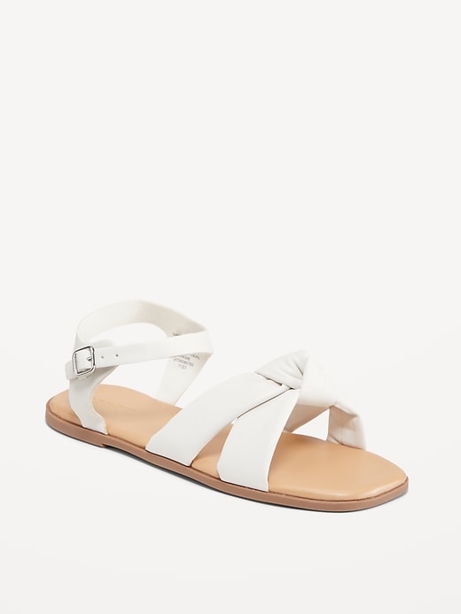 Faux-Leather Knotted Strap Sandals for Girls | Old Navy