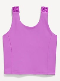 View large product image 3 of 4. PowerSoft Ruched-Strap Tank Top for Girls