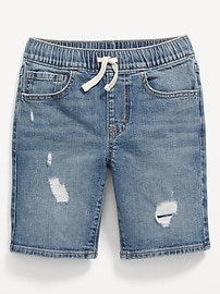 View large product image 4 of 5. Knee Length 360° Stretch Pull-On Jean Shorts for Boys