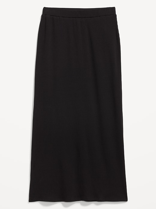 Image number 4 showing, High-Waisted Rib-Knit Maxi Skirt