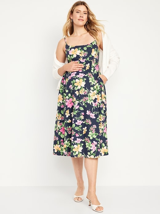 Image number 1 showing, Maternity Cami Midi Dress