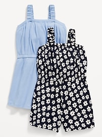 Image number 1 showing, Sleeveless Rib-Knit Romper 2-Pack for Toddler Girls