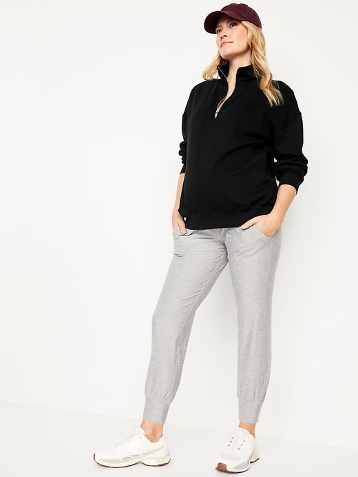 Image number 4 showing, Maternity 1/2-Zip Pullover Tunic