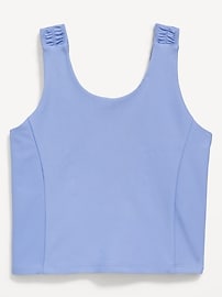 View large product image 3 of 4. PowerSoft Ruched-Strap Tank Top for Girls