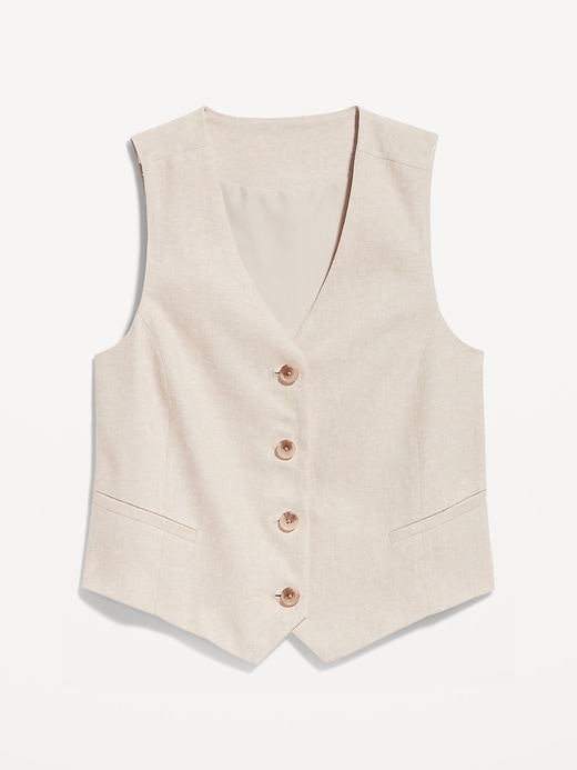 Image number 5 showing, Linen-Blend Vest