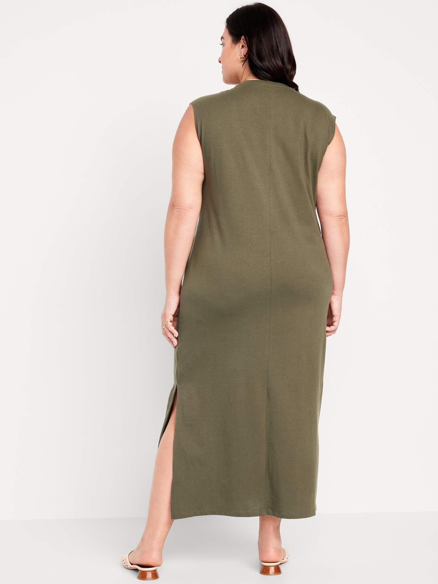 sleeveless t shirt maxi dress