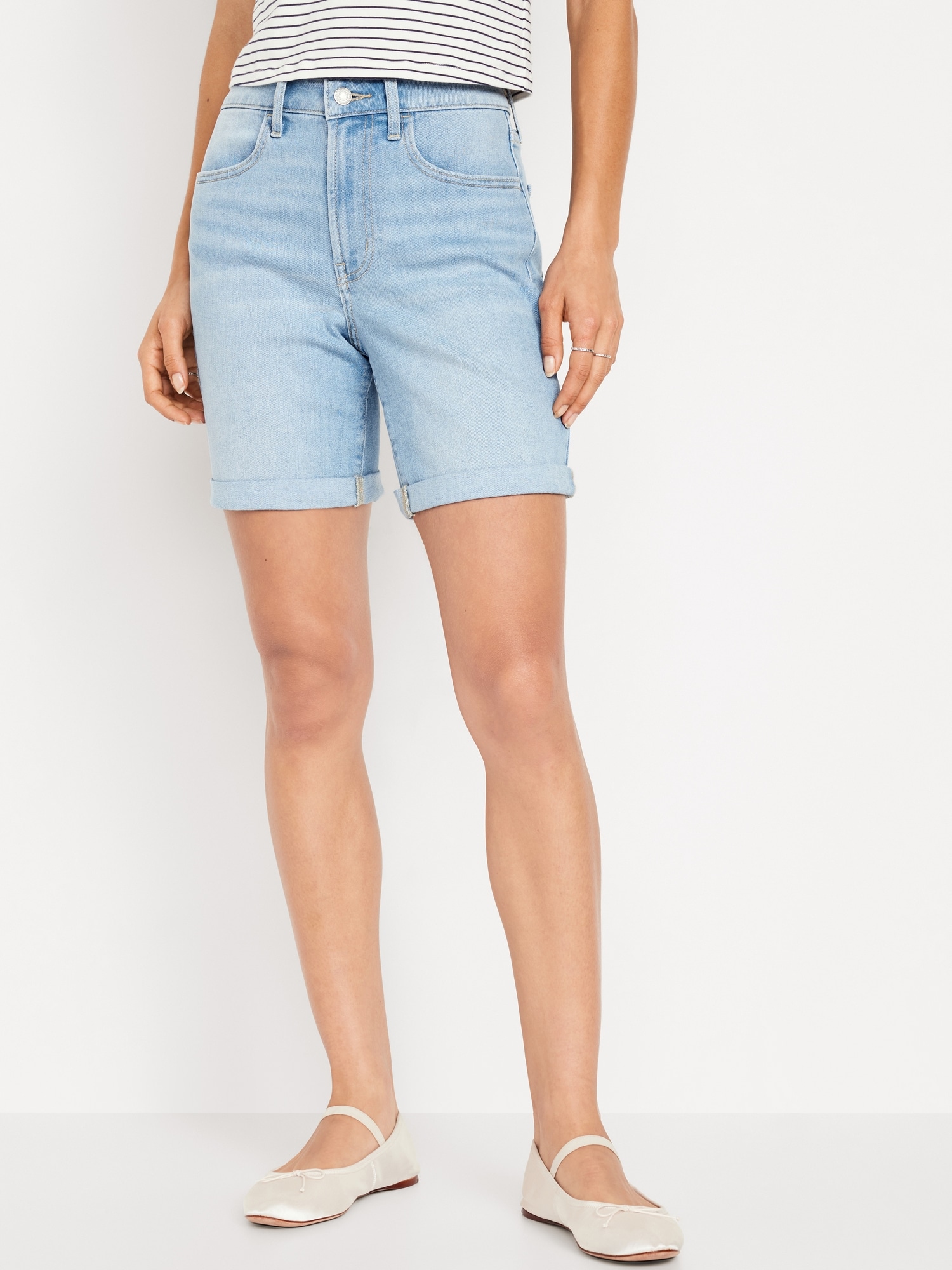 High-Waisted Wow Jean Shorts -- 7-inch inseam