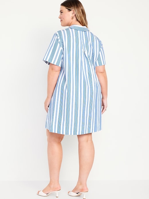 Image number 7 showing, Short-Sleeve Mini Shirt Dress