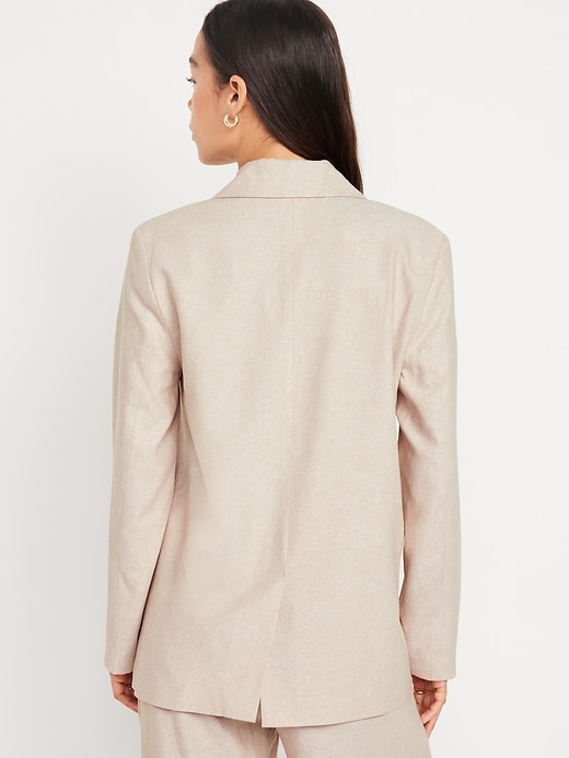 Image number 5 showing, Double-Breasted Linen-Blend Blazer