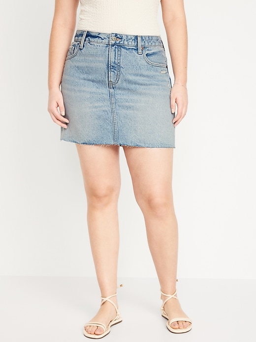 Image number 5 showing, Mid-Rise OG Straight Cut-Off Jean Mini Skirt