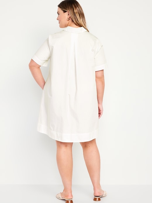 Image number 7 showing, Short-Sleeve Mini Shirt Dress