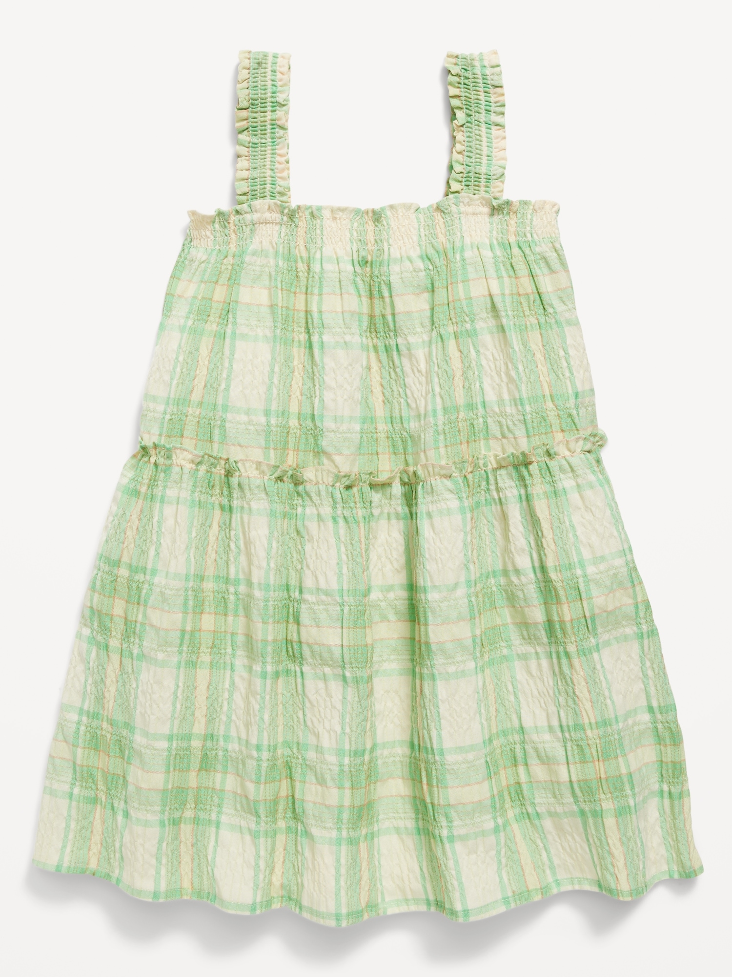Printed Sleeveless Ruffle-Trim Swing Dress for Toddler Girls